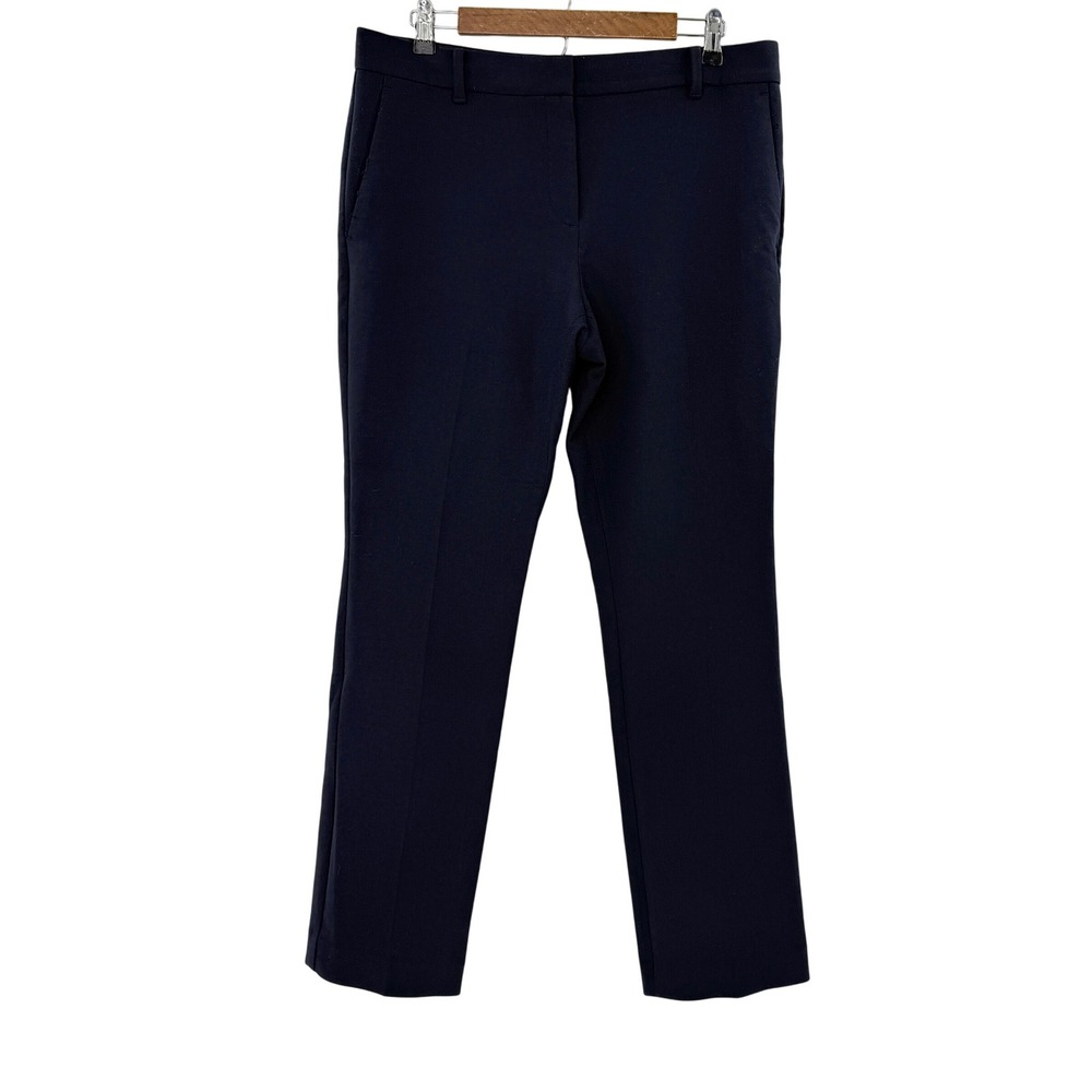 Ann‎ Taylor Ankle Career Dress Ponte Pants Women' Size 10 Navy Blue Preppy